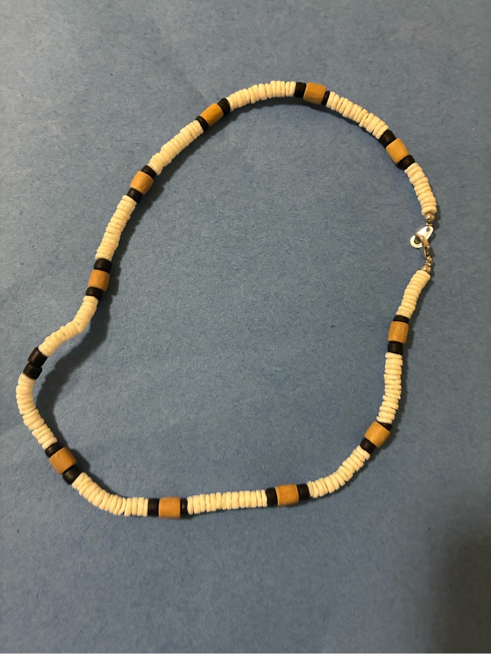 Handcrafted Cream and Brown Beaded Necklace